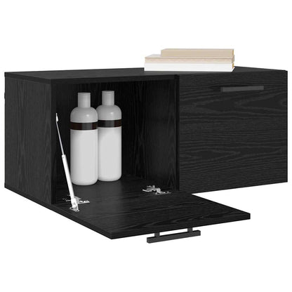 Wall Cabinet Black oak 80 x 36.5 x 35 cm Engineered wood