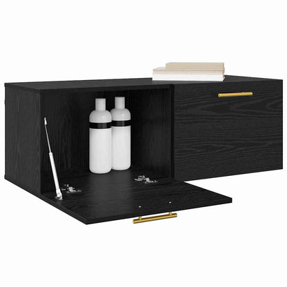 Wall Cabinet Black oak 100 x 36.5 x 35 cm Engineered wood