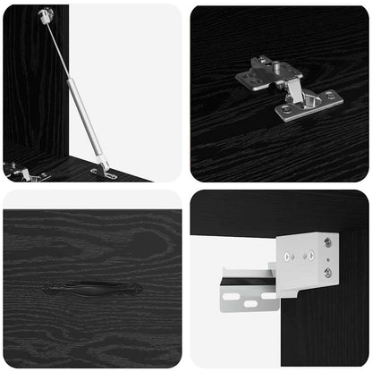 Wall-Mounted Cabinet Wall-mounted Black Oak 100 x 36.5 x 35 cm