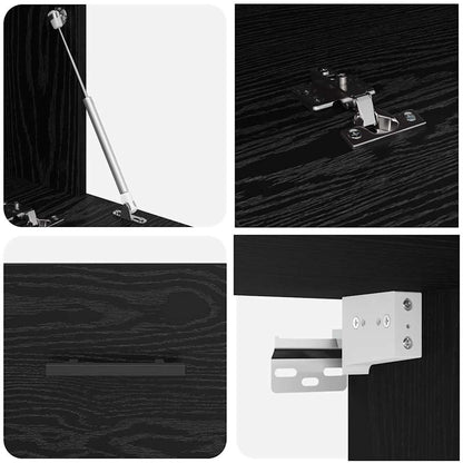 Wall Cabinet Black oak 100 x 36.5 x 35 cm Engineered wood