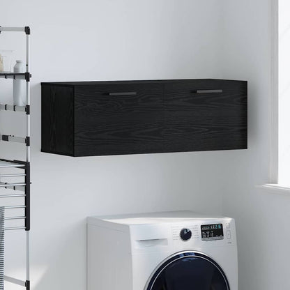 Wall Cabinet Black oak 100 x 36.5 x 35 cm Engineered wood
