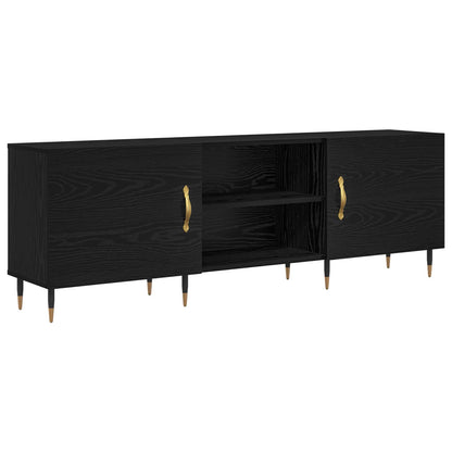 TV Cabinet Black oak 150 x 30 x 50 cm Engineered wood