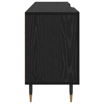 TV Cabinet Black oak 150 x 30 x 50 cm Engineered wood