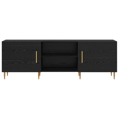 TV Cabinet Black oak 150 x 30 x 50 cm Engineered wood
