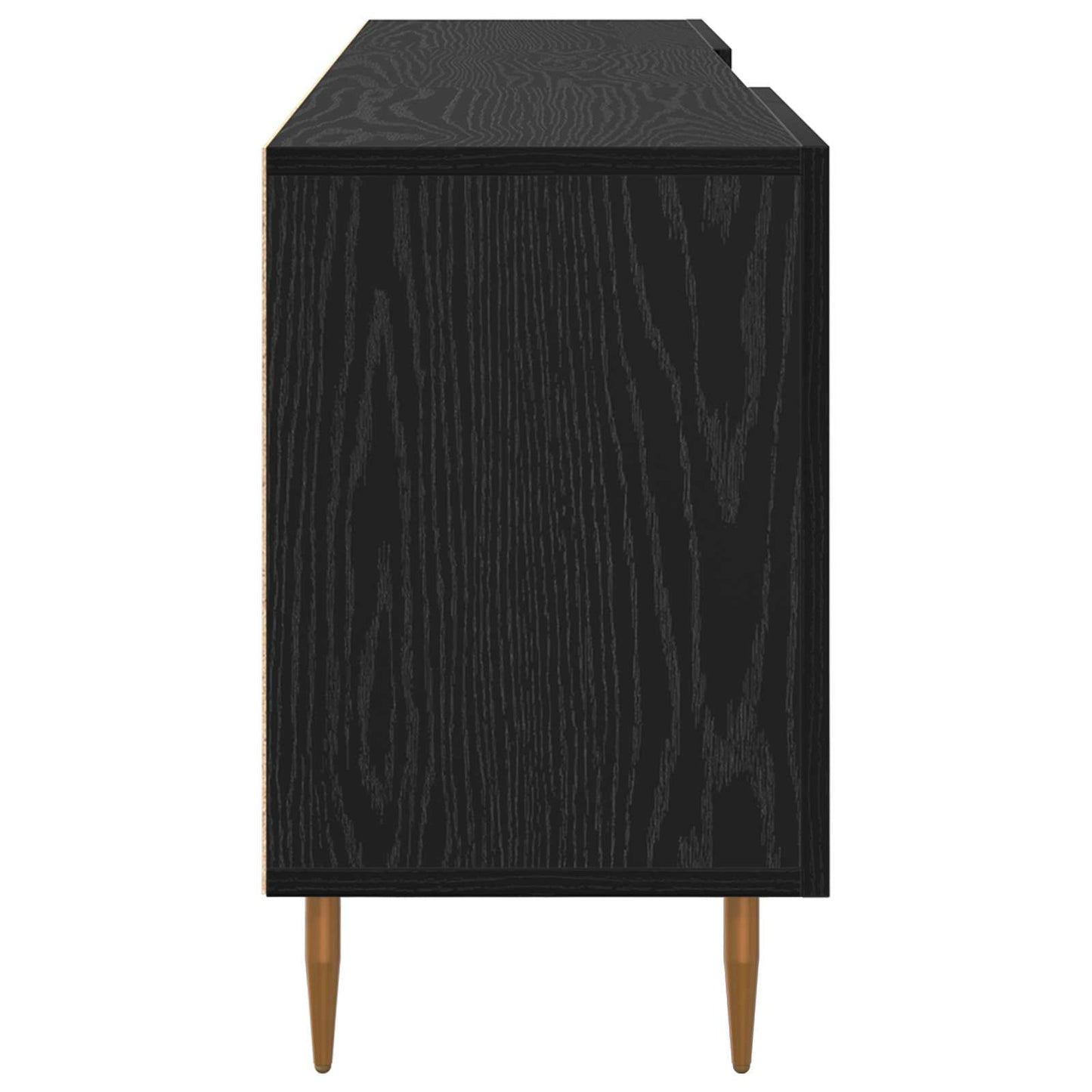 TV Cabinet Black oak 150 x 30 x 50 cm Engineered wood