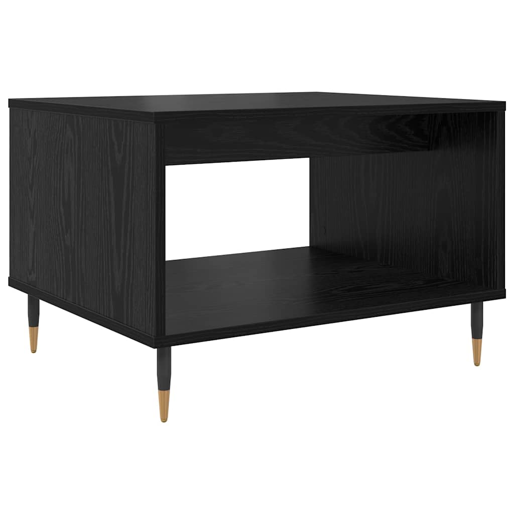 Coffee Table Black oak 60 x 50 x 40 cm Engineered wood