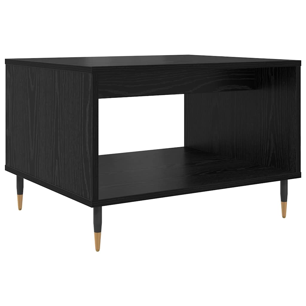 Coffee Table Black oak 60 x 50 x 40 cm Engineered wood