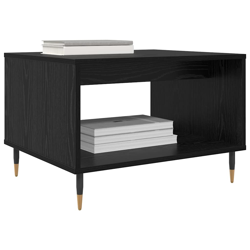 Coffee Table Black oak 60 x 50 x 40 cm Engineered wood
