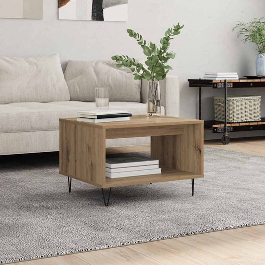 Coffee Table Artisan oak 60 x 50 x 40 cm Engineered wood