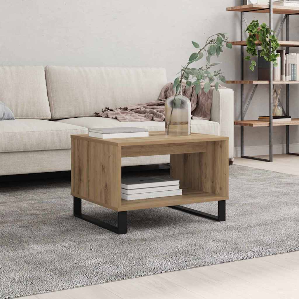 Coffee Table Artisan oak 60 x 50 x 40 cm Engineered wood