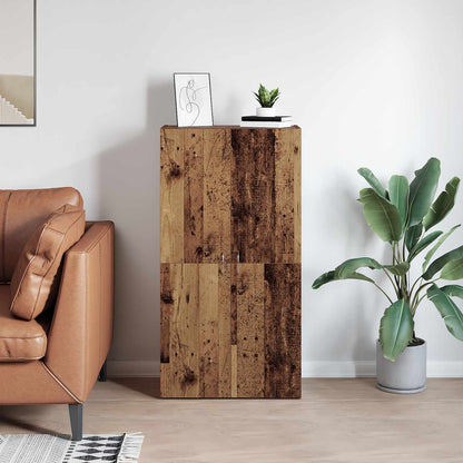 Office Cabinet Old Wood 60 x 32 x 115 cm Engineered Wood