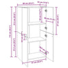 Office Cabinet Black oak 60 x 32 x 115 cm Engineered wood