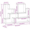 Wall Cube with Shelf Wall-mounted Other with Storage Old wood 96 x 12 x 64 cm Engineered wood