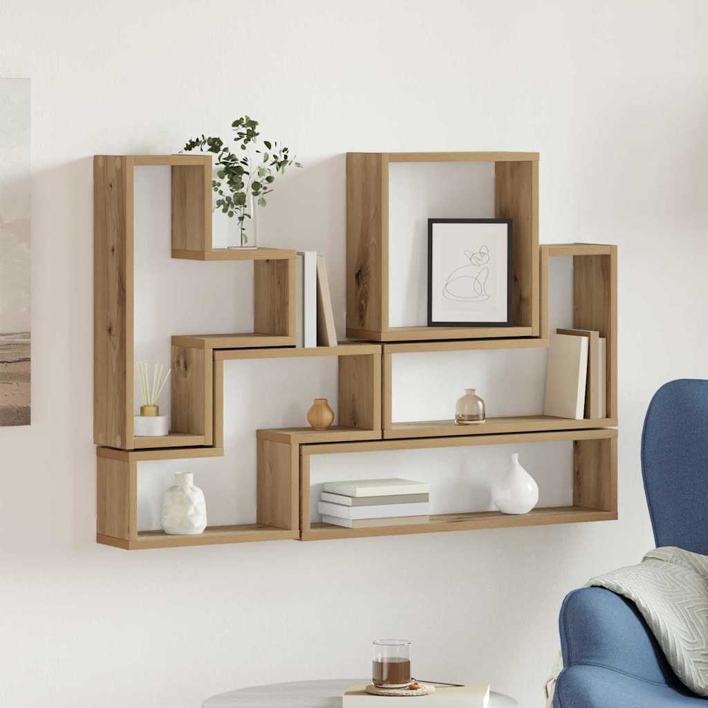 Wall Shelf Wall-Mounted Artisan Oak 96 x 12 x 64 cm