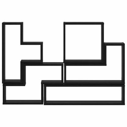 Wall Shelf Wall-Mounted Black Oak 96 x 12 x 64 cm