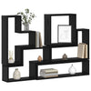 Wall Cube with Shelf Black oak 96 x 12 x 64 cm Engineered wood