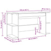 with Shelf Other with Storage Black oak 140 x 50 x 75 cm Engineered wood