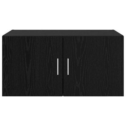 Wall Cabinet Black oak 80 x 42.5 x 40 cm Engineered wood