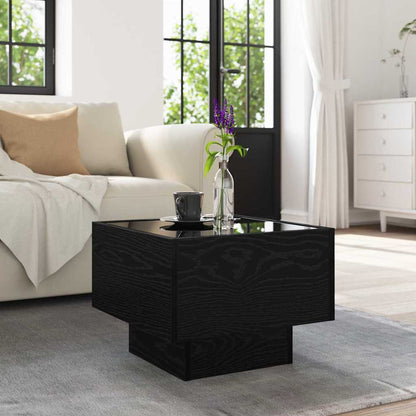 Coffee Table Black oak 40 x 40 x 30 cm Engineered wood