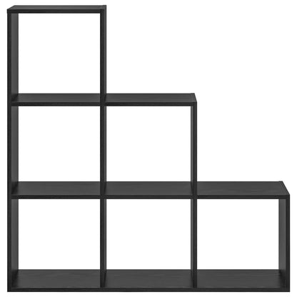Room Divider Bookcase Black Oak 99 x 29 x 99 cm Engineered Wood