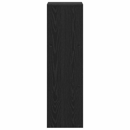 Room Divider Bookcase Black Oak 99 x 29 x 99 cm Engineered Wood