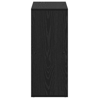 Book Cabinet Black Oak 69.5 x 29 x 69.5 cm Engineered Wood