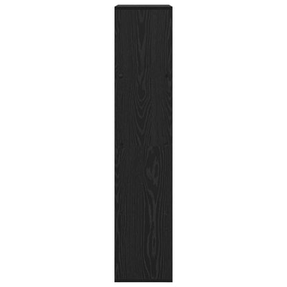 Book Cabinet Black Oak 69.5 x 29 x 137.5 cm Engineered Wood