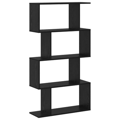 Book Cabinet Black Oak 70 x 24 x 129 cm Engineered Wood