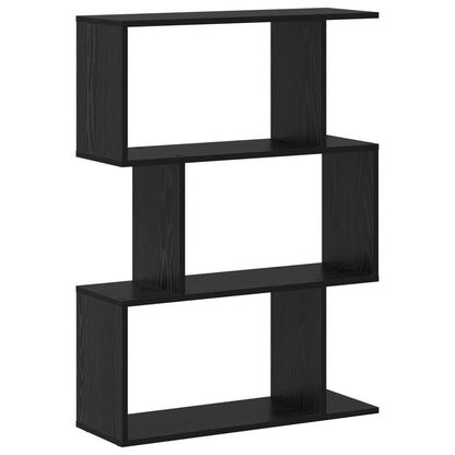 Book Cabinet Black Oak 70 x 24 x 97 cm Engineered Wood