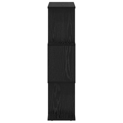 Book Cabinet Black Oak 70 x 24 x 97 cm Engineered Wood