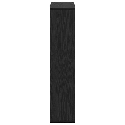 Bookcase Black oak 63 x 20 x 90 cm Engineered wood