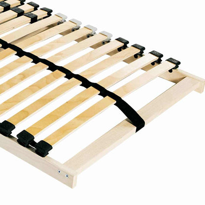 Slatted Bed Base Brown 140 x 190 cm Solid Beech Wood