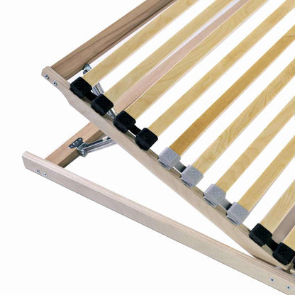 Slatted Bed Base Manual Brown 70 x 190 cm Solid Beech Wood