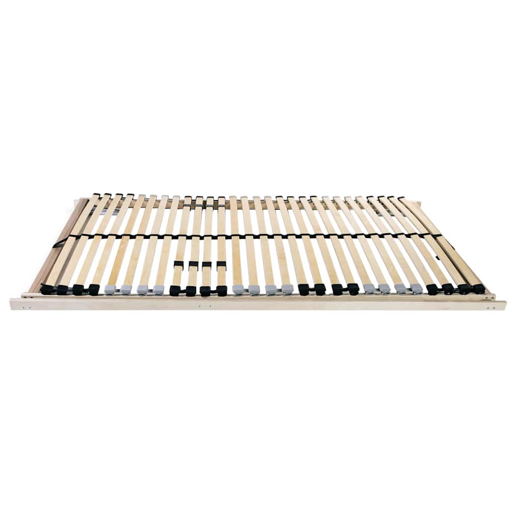 Slatted Bed Base Manual Brown 90 x 190 cm Solid Beech Wood
