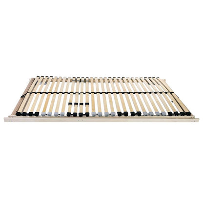Slatted Bed Base Manual Brown 120 x 190 cm Solid Beech Wood