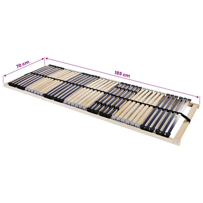 Slatted Bed Base Brown 70 x 190 cm Solid Beech Wood