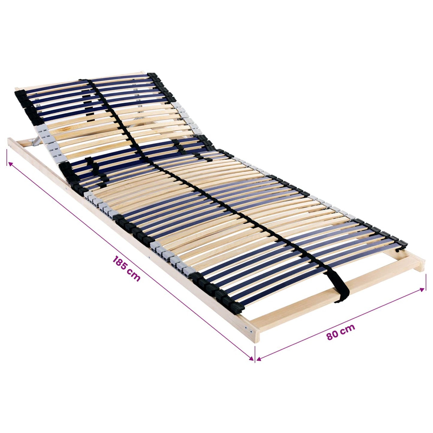 Slatted Bed Base Brown 80 x 190 cm Solid Beech Wood