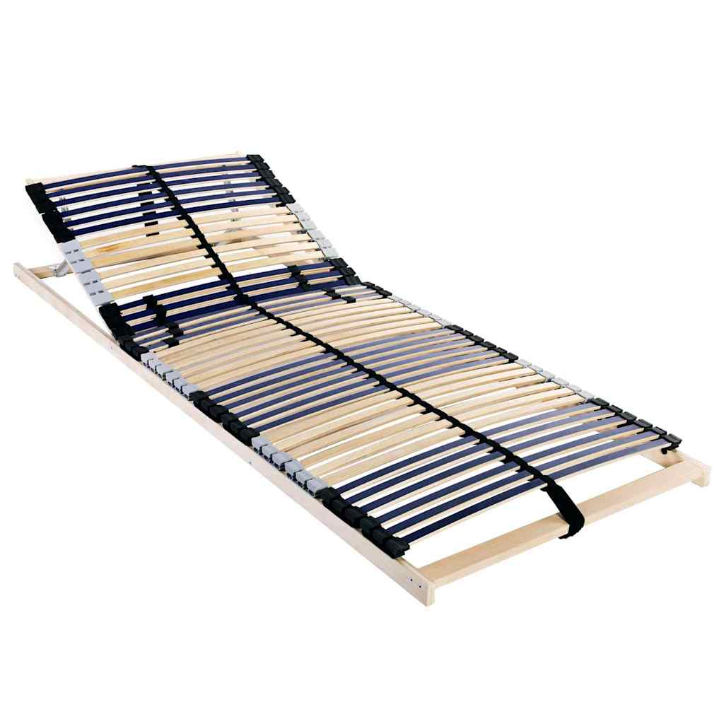 Slatted Bed Base Brown 90 x 190 cm Solid Beech Wood