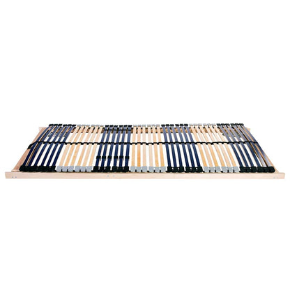 Slatted Bed Base Manual Brown 80 x 190 cm Solid Beech Wood