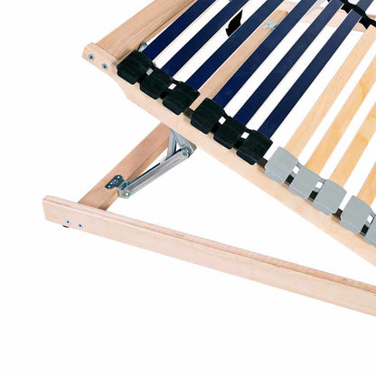 Slatted Bed Base Manual Brown 140 x 190 cm Solid Beech Wood