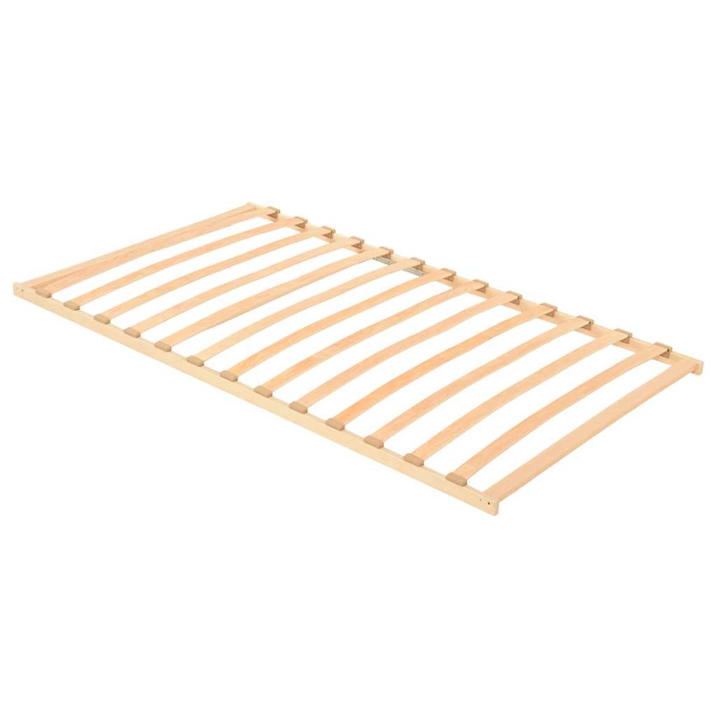 Slatted Bed Base Brown 100 x 190 cm Solid Beech Wood
