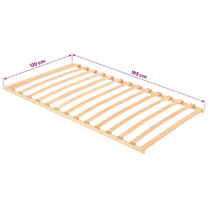 Slatted Bed Base Brown 120 x 190 cm Solid Beech Wood