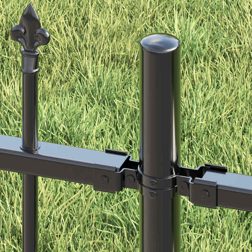 Garden Fence Woerden Grey 240 x 140 cm Powder-coated steel