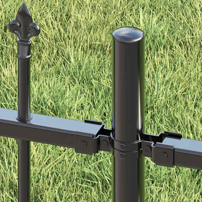 Garden Fence Woerden Grey 240 x 140 cm Powder-coated steel