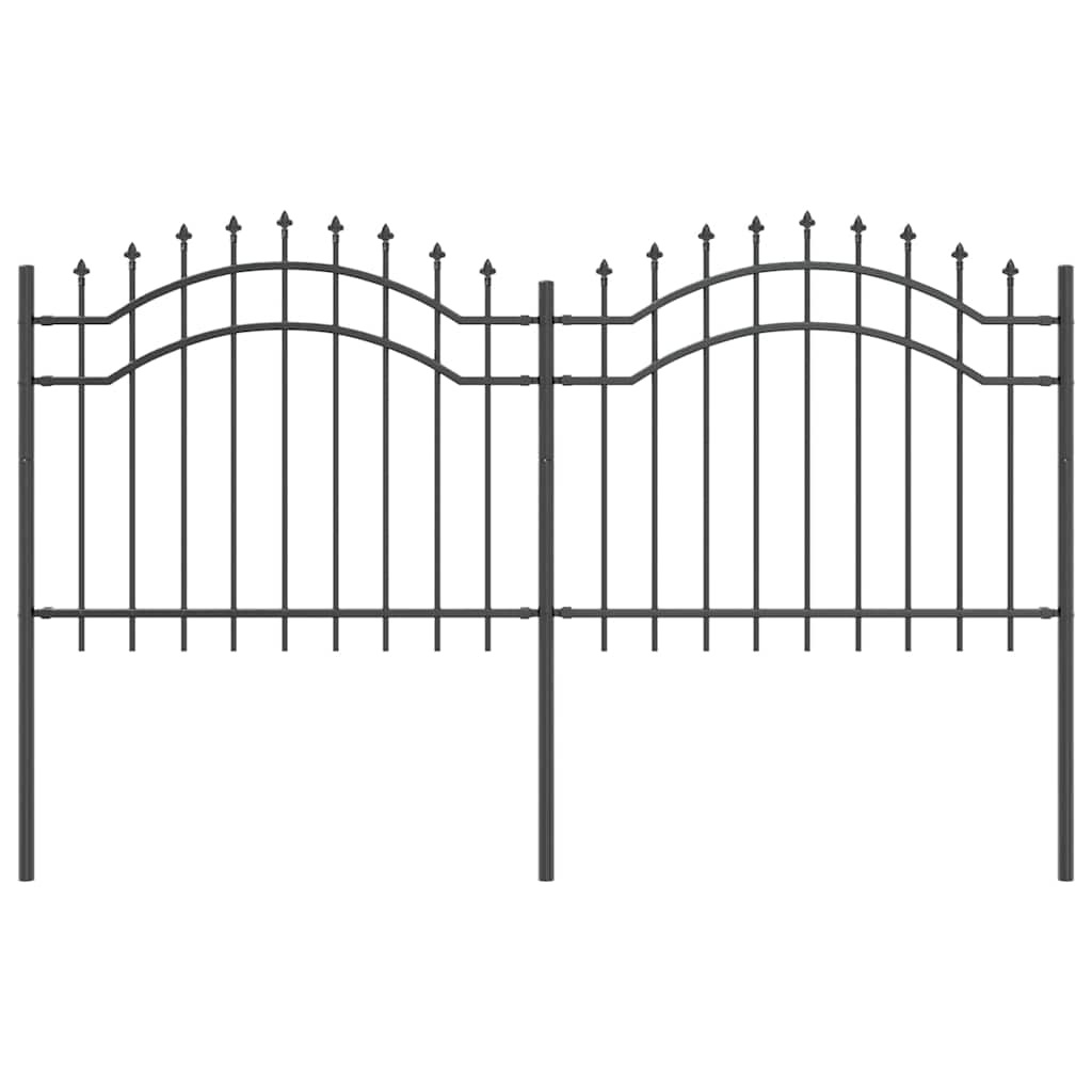Garden Fence Woerden Grey 240 x 140 cm Powder-coated steel