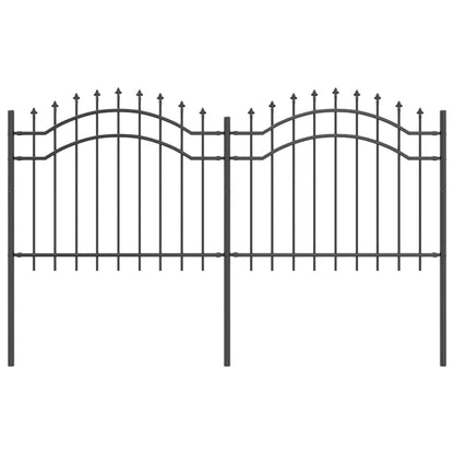 Garden Fence Woerden Grey 240 x 140 cm Powder-coated steel