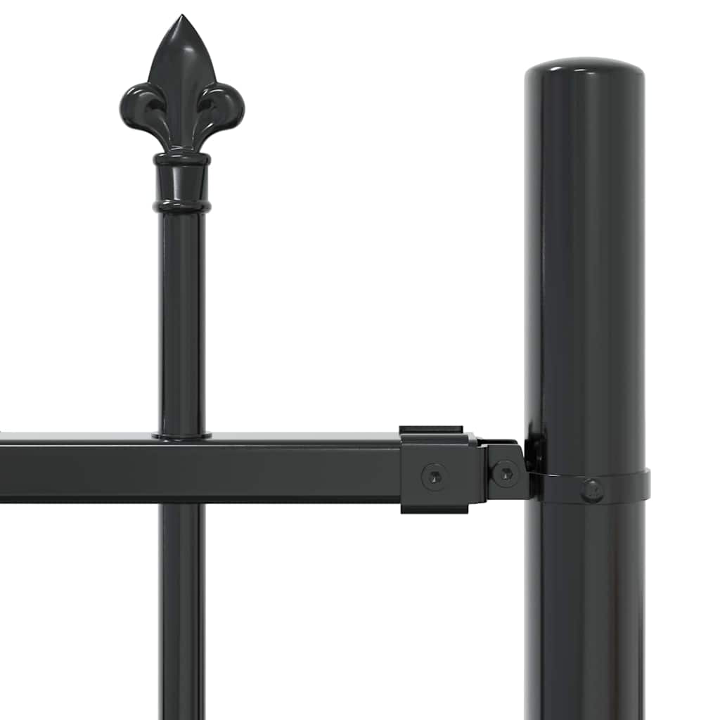 Garden Fence WOERDEN 240 x 165 cm Powder-coated steel Grey