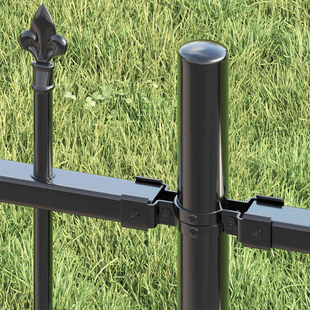 Garden Fence WOERDEN 240 x 165 cm Powder-coated steel Grey