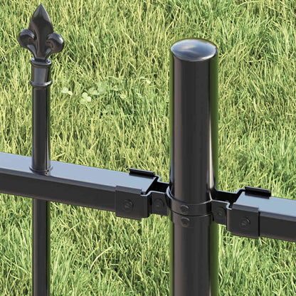 Garden Fence WOERDEN 240 x 165 cm Powder-coated steel Grey