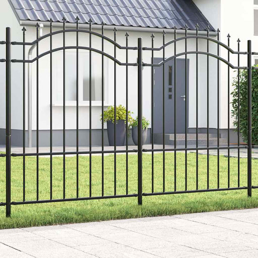 Garden Fence WOERDEN 240 x 190 cm Powder-coated steel Grey